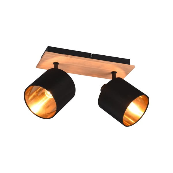 Czarno-naturalna lampa punktowa ø 12 cm Tommy – Reality-image-3