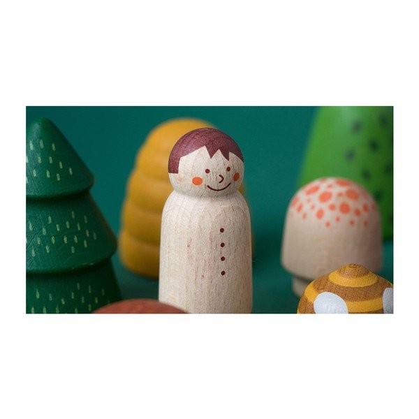 Zestaw 10 drewnianych figurek Londji Drewniany las-image-3