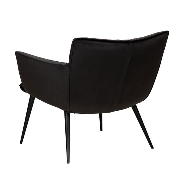 Czarny aksamitny fotel DAN-FORM Denmark Join-image-3