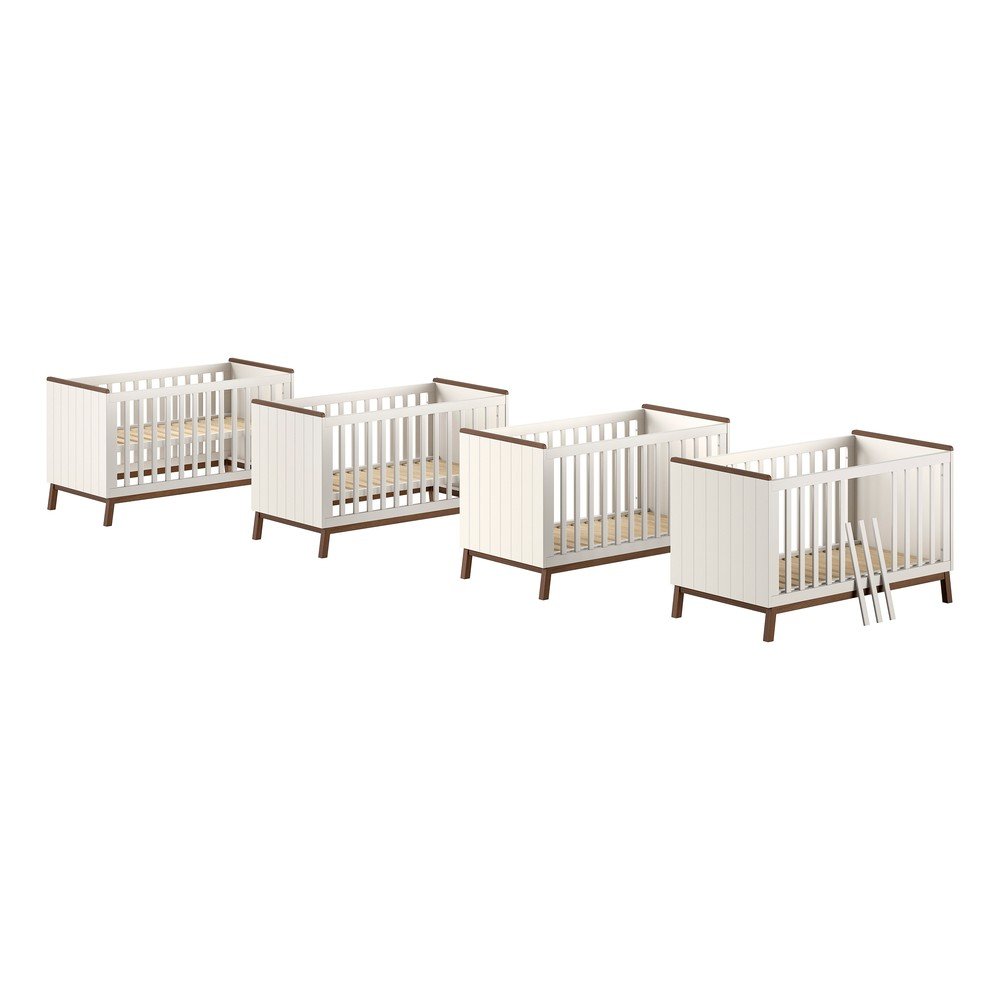 Beżowe łóżeczko z litego drewna sosnowego ze zdejmowanym bokiem/z regulowaną wysokością 70x140 cm Sezane – Vipack (zdjęcie 5)