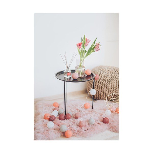 Pomarańczowo-różowa girlanda świetlna z żarówkami LED LUKKA, 30 lampek-image-1