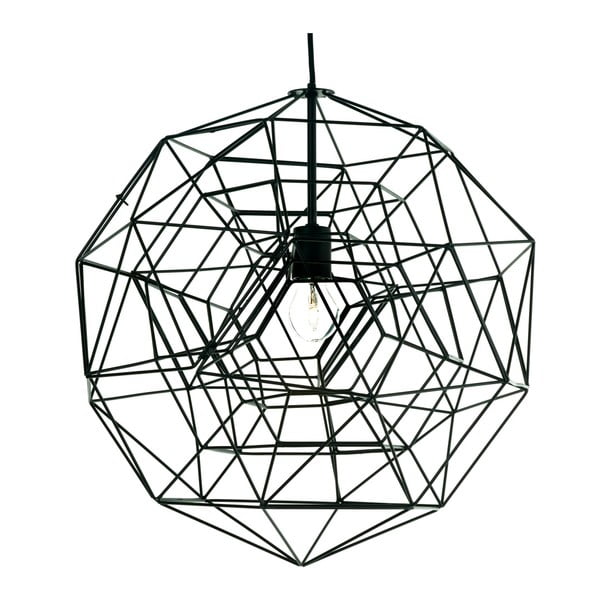 Czarna lampa wisząca z żelaza Pols Potten Hexacomplex, Ø 50 cm