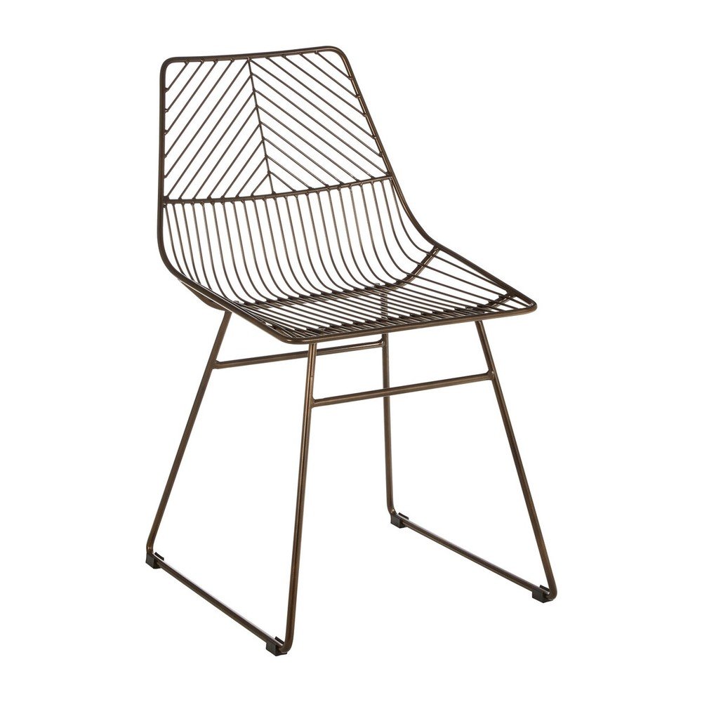 Metalowe krzesło w kolorze brązu District – Premier Housewares
