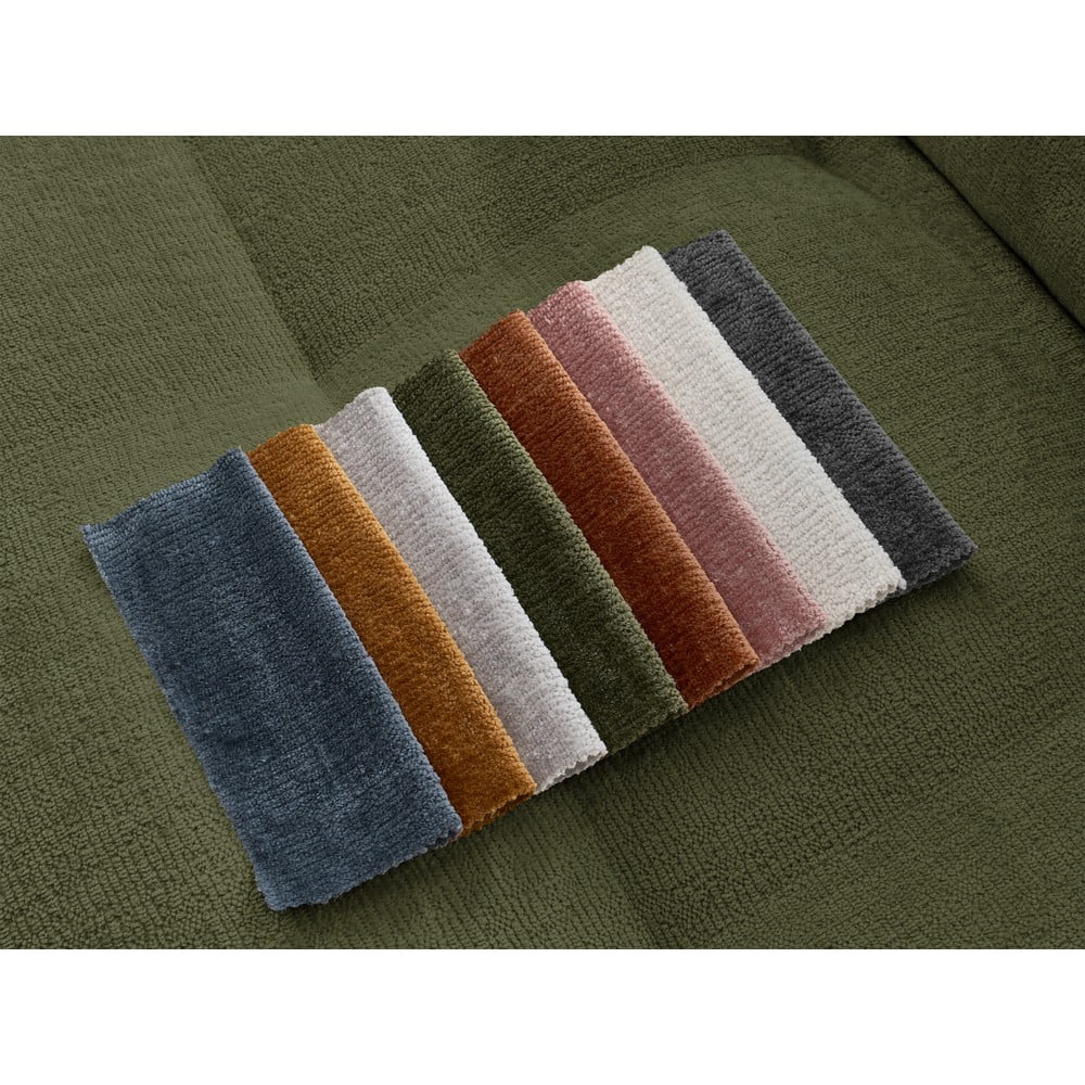 Zielona sofa z tkaniny szenilowej 237 cm Whesley – Bobochic Paris (zdjęcie 7)