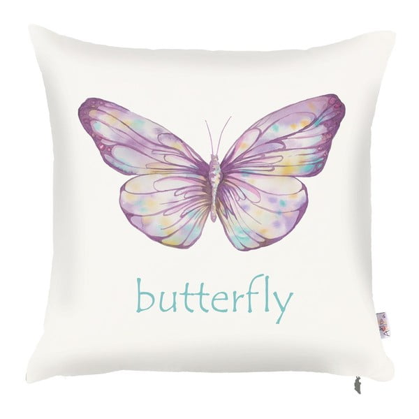 Poszewka na poduszkę Mike & Co. NEW YORK Violet Butterfly, 43x43 cm