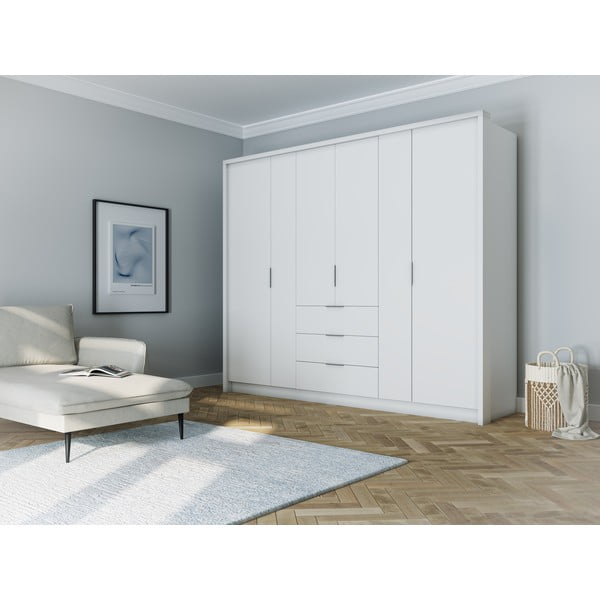 Biała szafa 255x217 cm Wells – Cosmopolitan Design-image-1