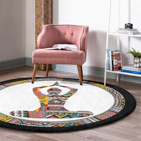 Okrągły dywan odpowiedni do prania i robotów sprzątających ø 80 cm Comfort – Mila Home-image-1