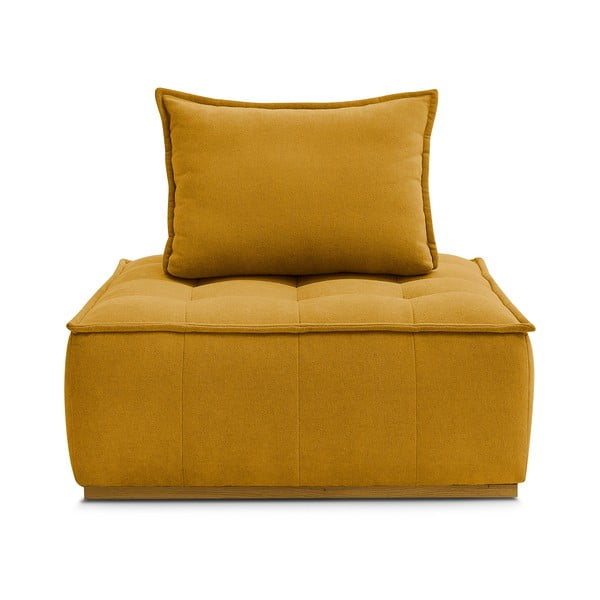 Musztardowy fotel z tkaniny szenilowej Elisa – Bobochic Paris-image-3