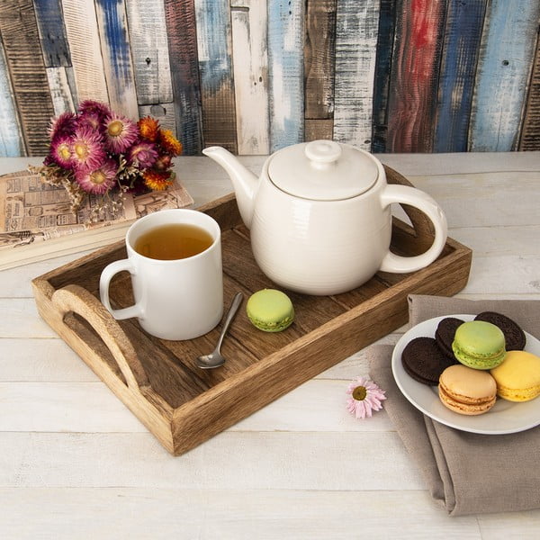 Drewniana taca do serwowania 20.5x30.5 cm Mango – Orion-image-1