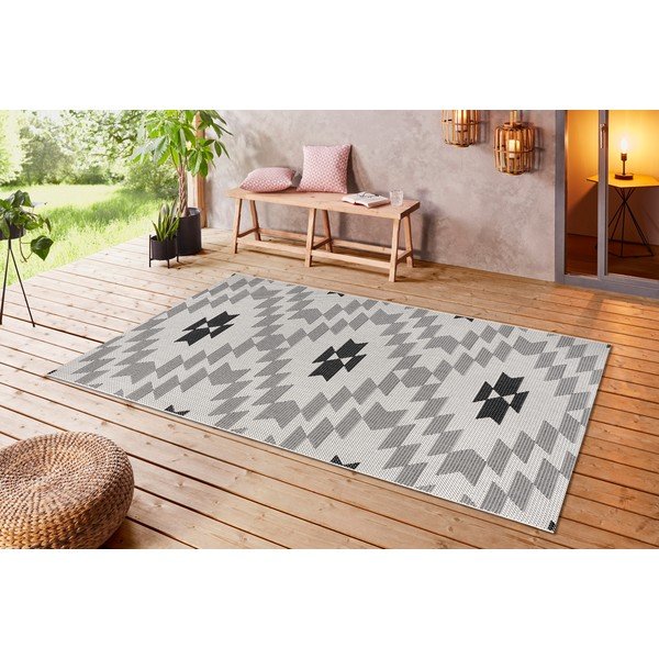 Czarno-biały dywan odpowiedni na zewnątrz Ragami Geo, 160x230 cm-image-3