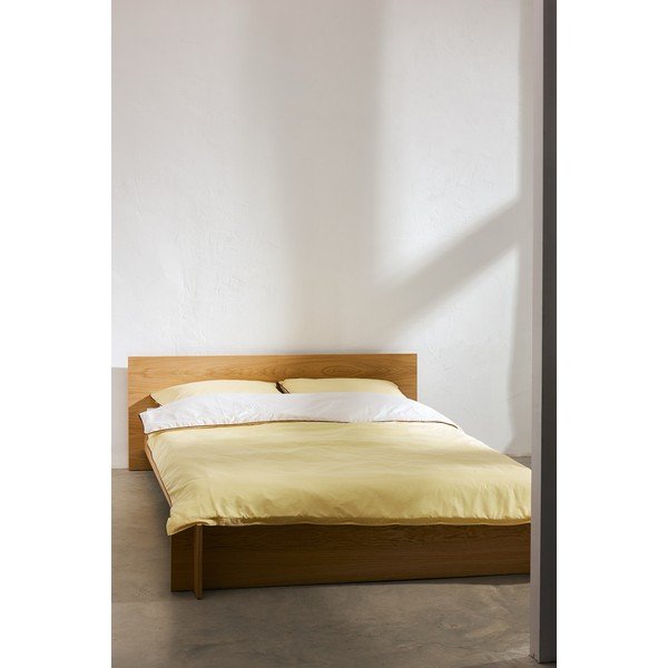 Żółta poszwa na kołdrę jednoosobowa z satyny bawełnianej 140x200 cm Oba – noo.ma-image-1