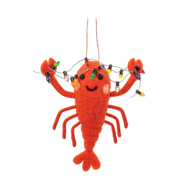 Tekstylna ozdoba świąteczna wykonana ręcznie 11 cm Lobster – Sass & Belle
