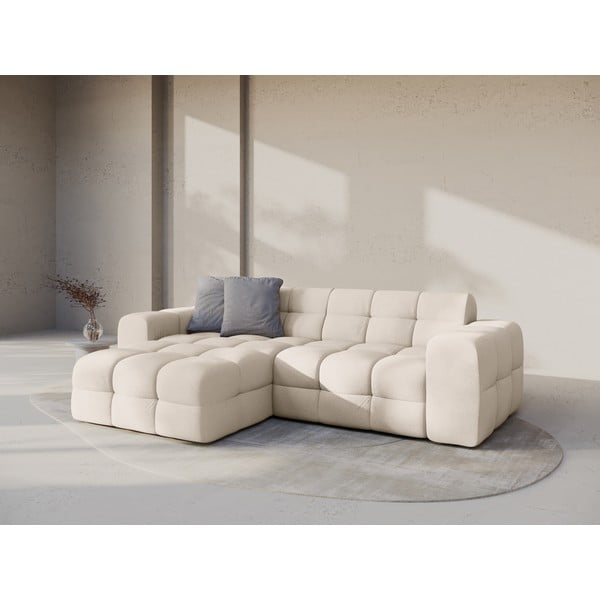 Beżowy narożnik (lewostronny/z szezlongiem) Kendal – Micadoni -image-1