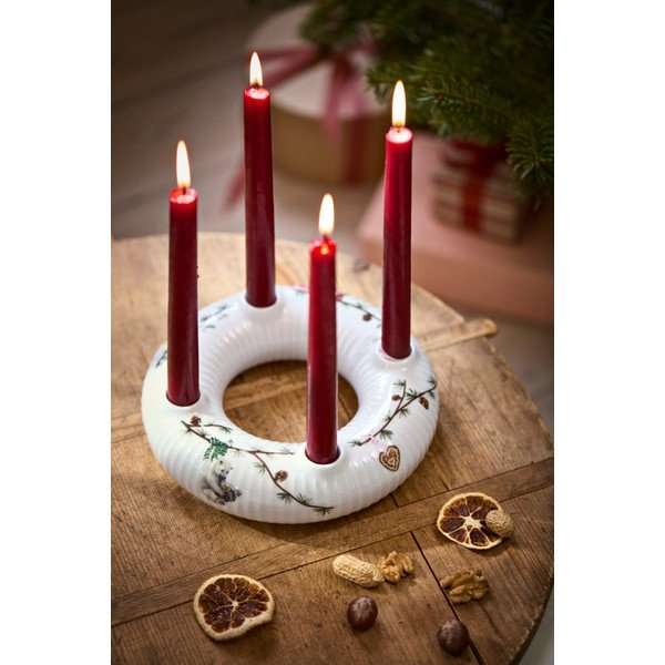 Porcelanowy adwentowy świecznik ze świątecznym motywem Hammershøi Christmas – Kähler Design-image-3