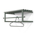 Szarozielony metalowy wieszak ścienny z półką 76 cm Marco – Spinder Design
