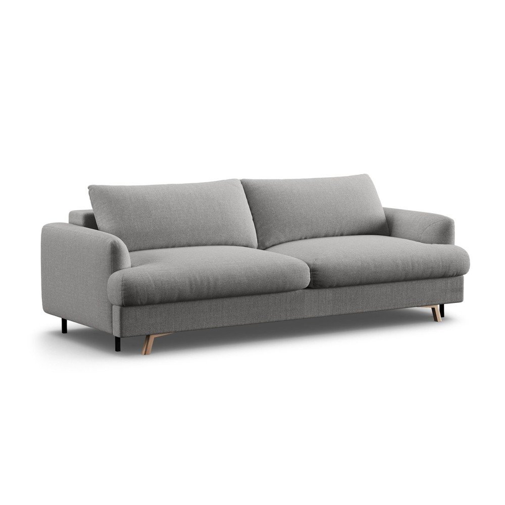 Szara rozkładana/ze schowkiem sofa 233 cm Naomi – Micadoni