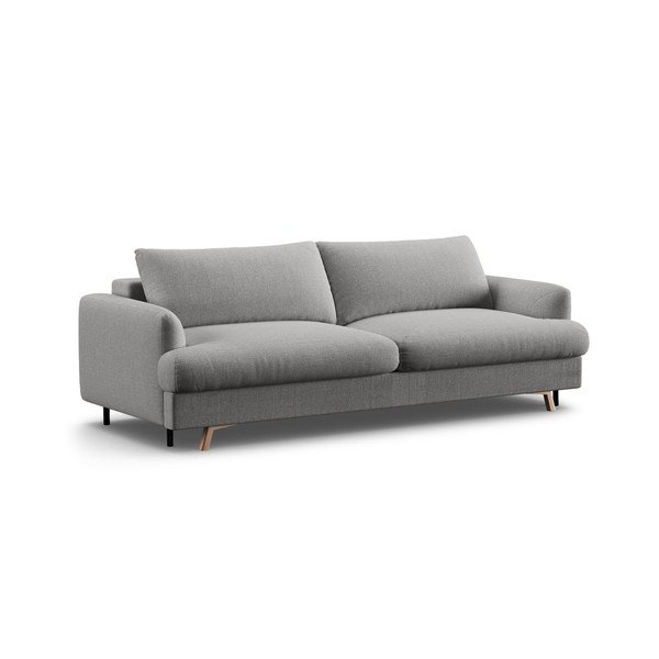 Szara rozkładana/ze schowkiem sofa 233 cm Naomi – Micadoni 