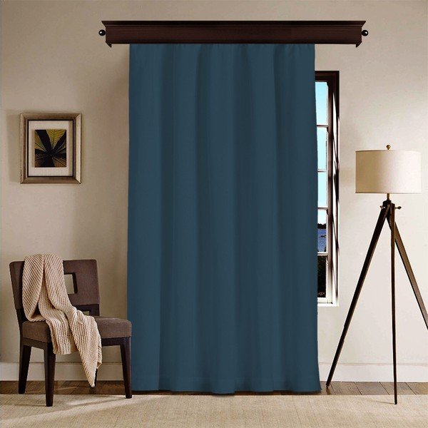 Ciemnoniebieska zasłona Curtain Kesso, 140x260 cm-image-1