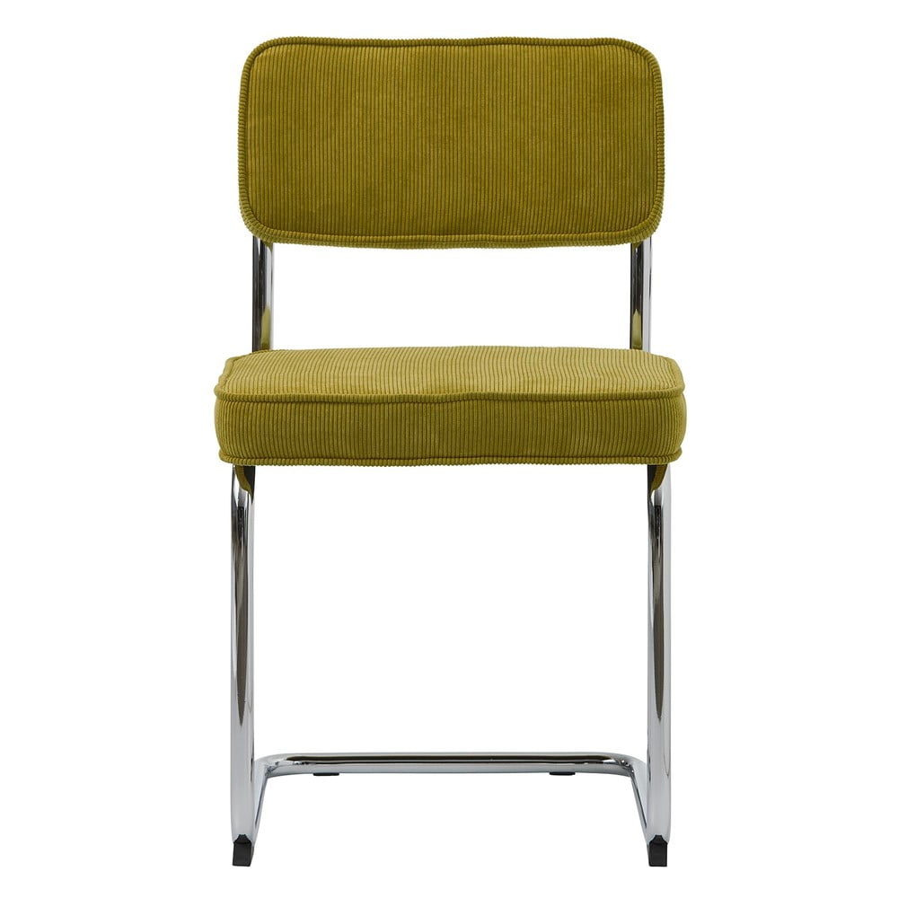 Zielone sztruksowe krzesło Rupert – Unique Furniture (zdjęcie 5)