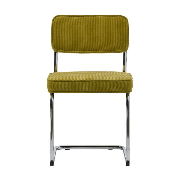 Zielone sztruksowe krzesło Rupert – Unique Furniture-image-4