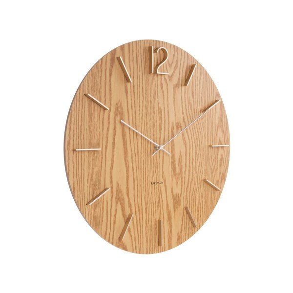 Jasnobrązowy zegar ścienny Karlsson Meek, ⌀ 50 cm-image-1
