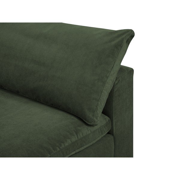 Ciemnozielona środkowa część sztruksowej sofy modułowej Windsor & Co Sofas Galaxy-image-1