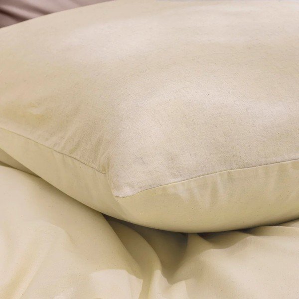 Pościel dwuosobowa z mieszanki lnu 3-częściowa w naturalnym kolorze 240x220 cm Ariane – douceur d'intérieur-image-1