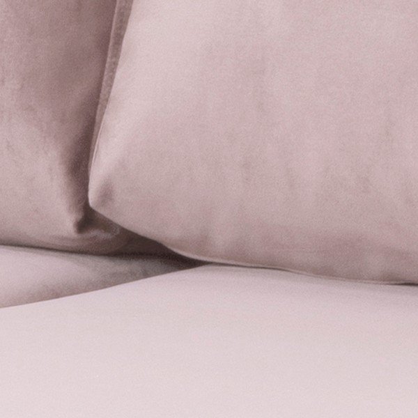Pudroworóżowa aksamitna sofa Actona Norwich, lewostronna-image-4