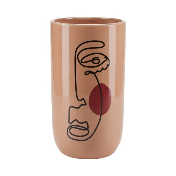 Różowy kamionkowy wazon Bahne & CO, wys. 22,3 cm