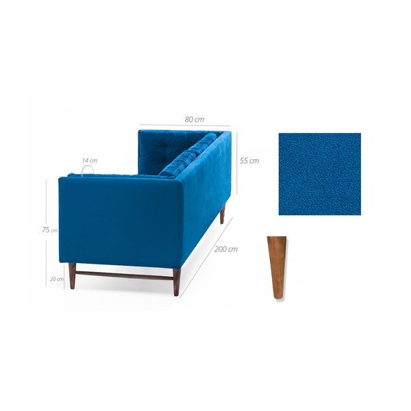 Niebieska sofa Balcab Home Eva-image-3