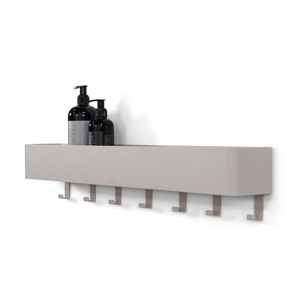 Szarobrązowa ścienna stalowa półka łazienkowa Multi – Spinder Design-image-2