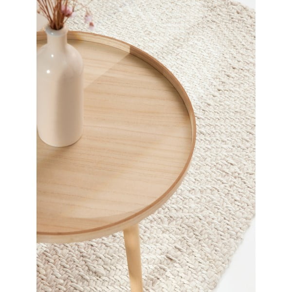 Kremowy chodnik z mieszanki wełny tkany ręcznie 80x200 cm Majoli – Elle Decoration-image-3