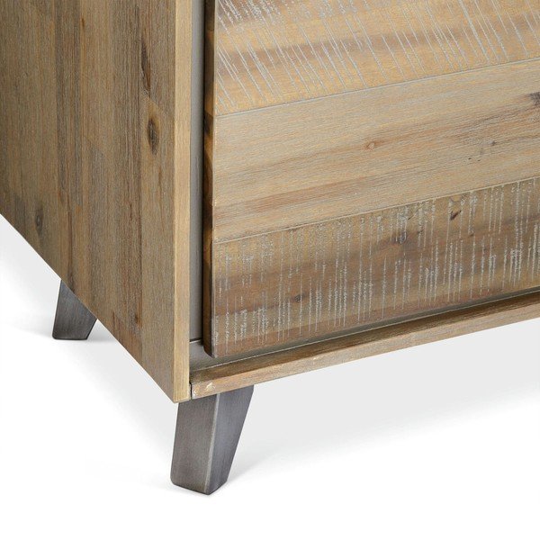 Witryna z litego drewna akacjowego 110x187 cm Malaga – Furnhouse-image-4