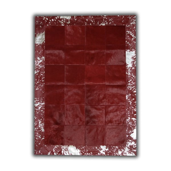 Skórzany dywan z brązowymi detalami Pipsa Dicecio, 180x120 cm
