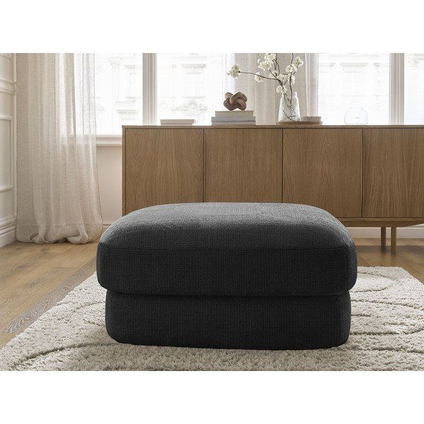 Czarny podnóżek z tkaniny szenilowej Leonore – Bobochic Paris-image-3