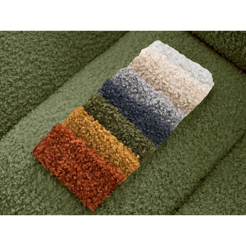 Zielona sofa z materiału bouclé 232 cm Hippolyte – Bobochic Paris (zdjęcie 8)