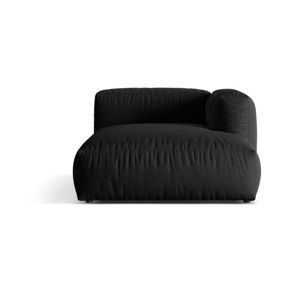 Czarny moduł sofy (prawostronny) Martina – Micadoni Home