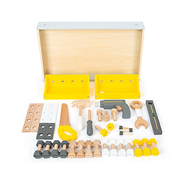 Dziecięcy drewniany stół roboczy z narzędziami Legler Miniwob-image-3