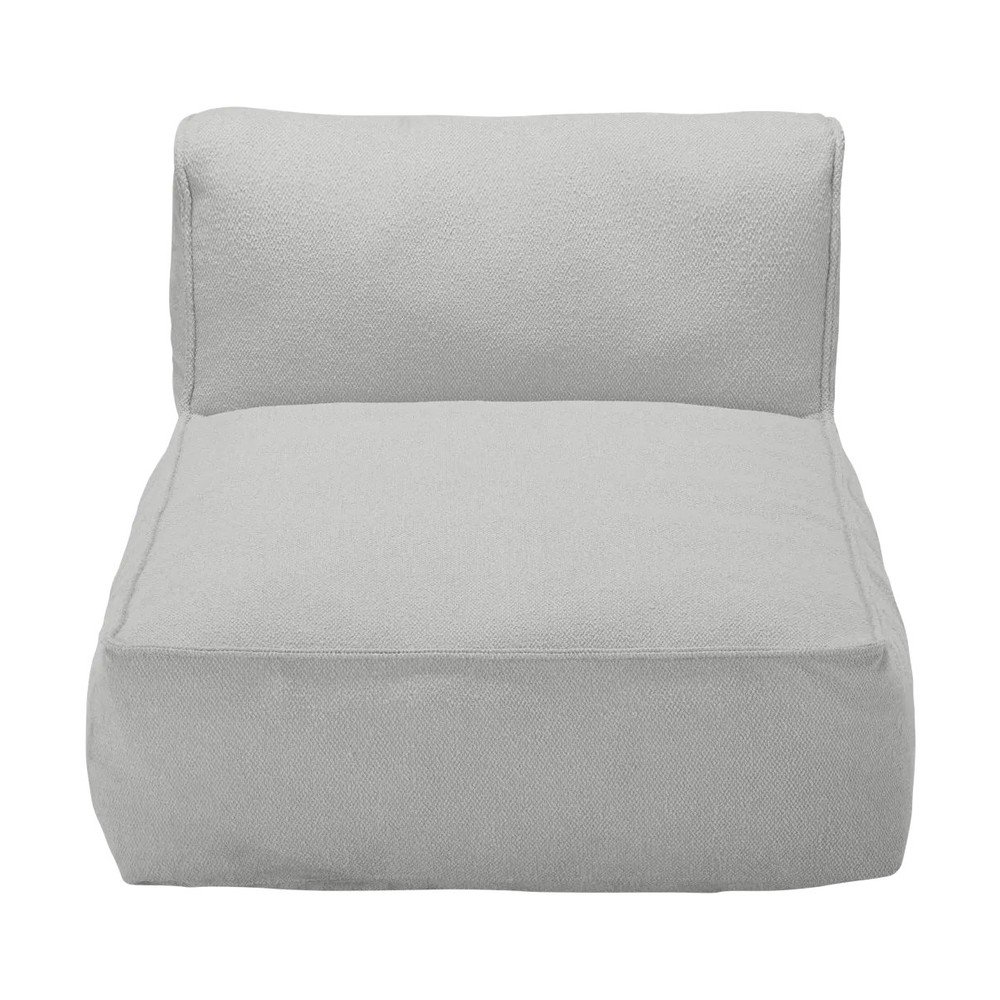 Jasnoszary moduł sofy ogrodowej z materiału bouclé (moduł środkowy) Grow – Blomus