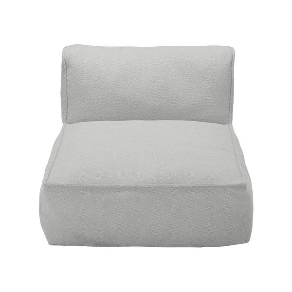 Jasnoszary moduł sofy ogrodowej z materiału bouclé (moduł środkowy) Grow – Blomus