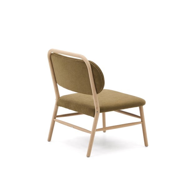 Zielony fotel z tkaniny szenilowej Helda – Kave Home-image-4