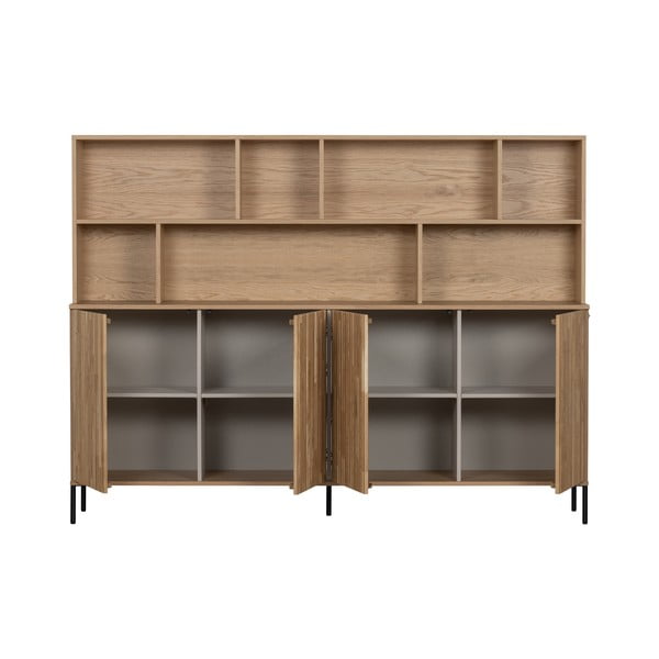 Regał w dekorze dębu w naturalnym kolorze 200x150x44 cm Gravure – WOOOD-image-2