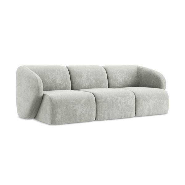 Jasnoszara sofa z tkaniny szenilowej 244 cm Lani – Makamii-image-1