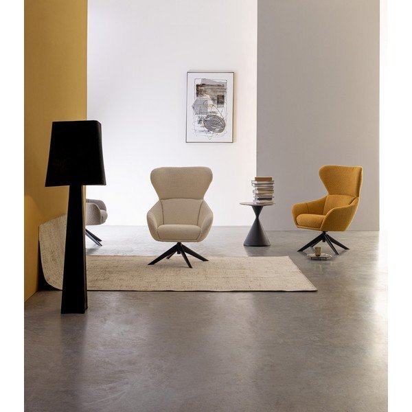 Okrągły stolik z blatem w dekorze marmuru ø 50 cm Joona – Bizzotto-image-1