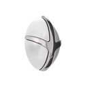 Biały/w kolorze srebra z połyskiem ścienny plastikowy haczyk Tick – Spinder Design