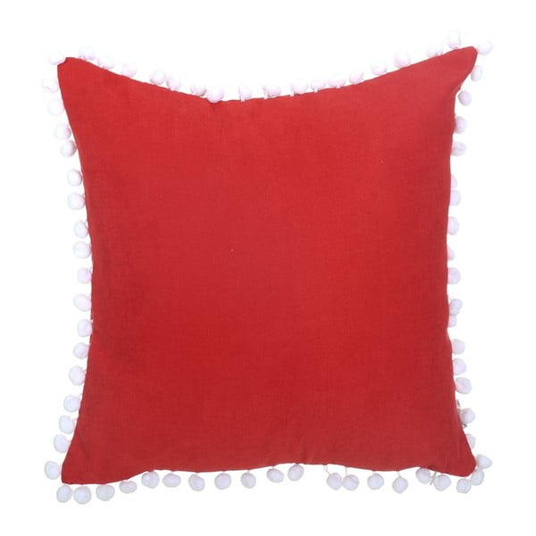Czerwona poszewka na poduszkę s ozdobným lemem Mike & Co. NEW YORK, 43x43 cm