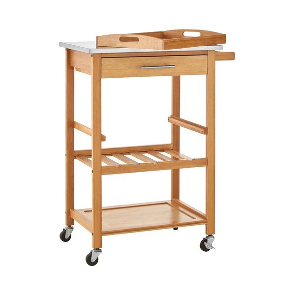 Bambusowy barek na kółkach 41x58 cm Harlow – Premier Housewares-image-4