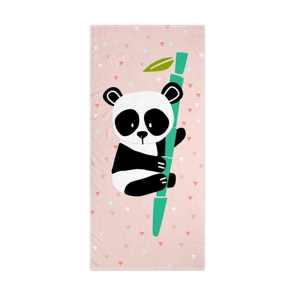 Jasnoróżowy ręcznik dziecięcy 150x70 cm Panda – Moshi Moshi
