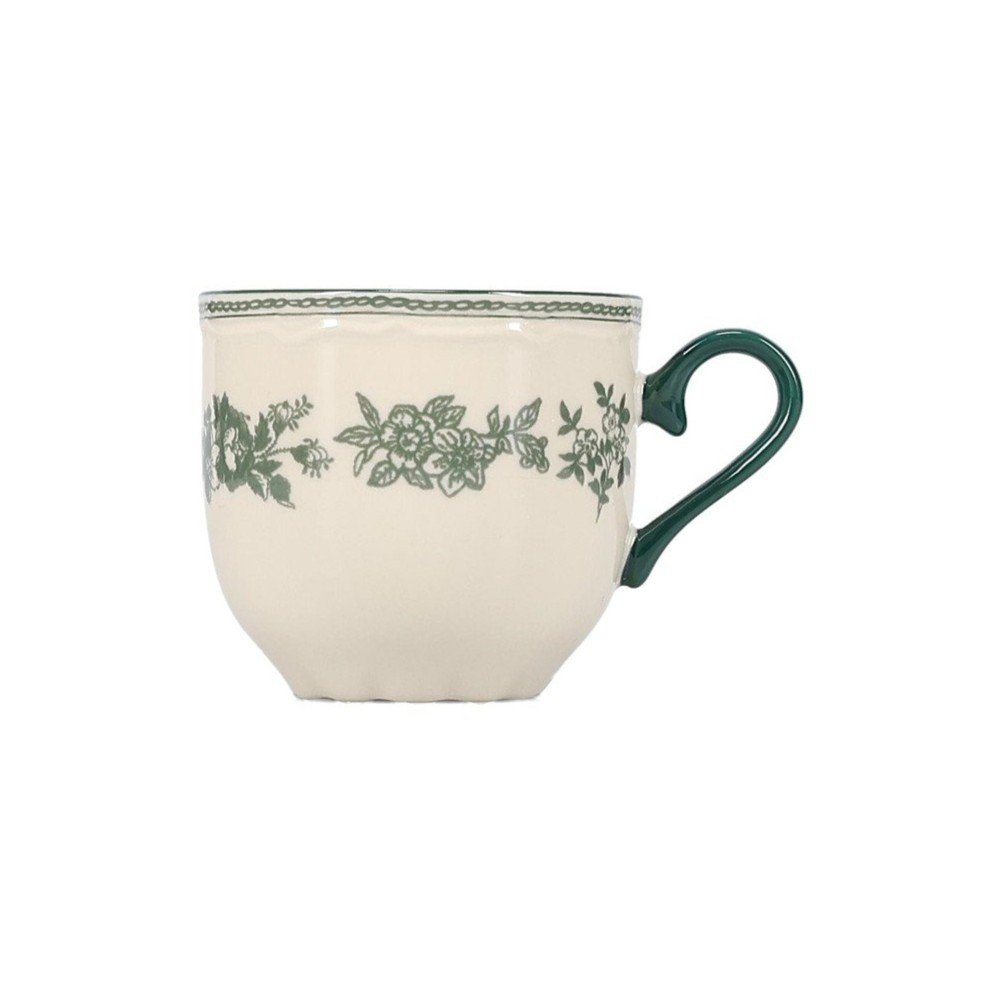 Zielona/w kolorze kości słoniowej porcelanowa filiżanka 215 ml Cyril – S|P Collection