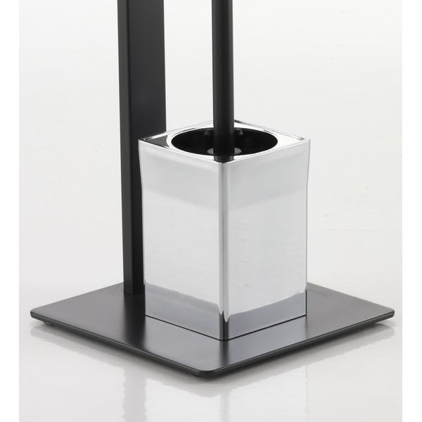 Stalowy stojak na papier toaletowy ze szczotką do WC Sayo – Tomasucci-image-1